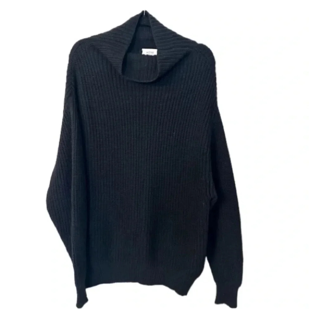 Wilfred Women's 100% Merino Wool Long Sleeve Black Cowl Neck Sweater Size S GUC